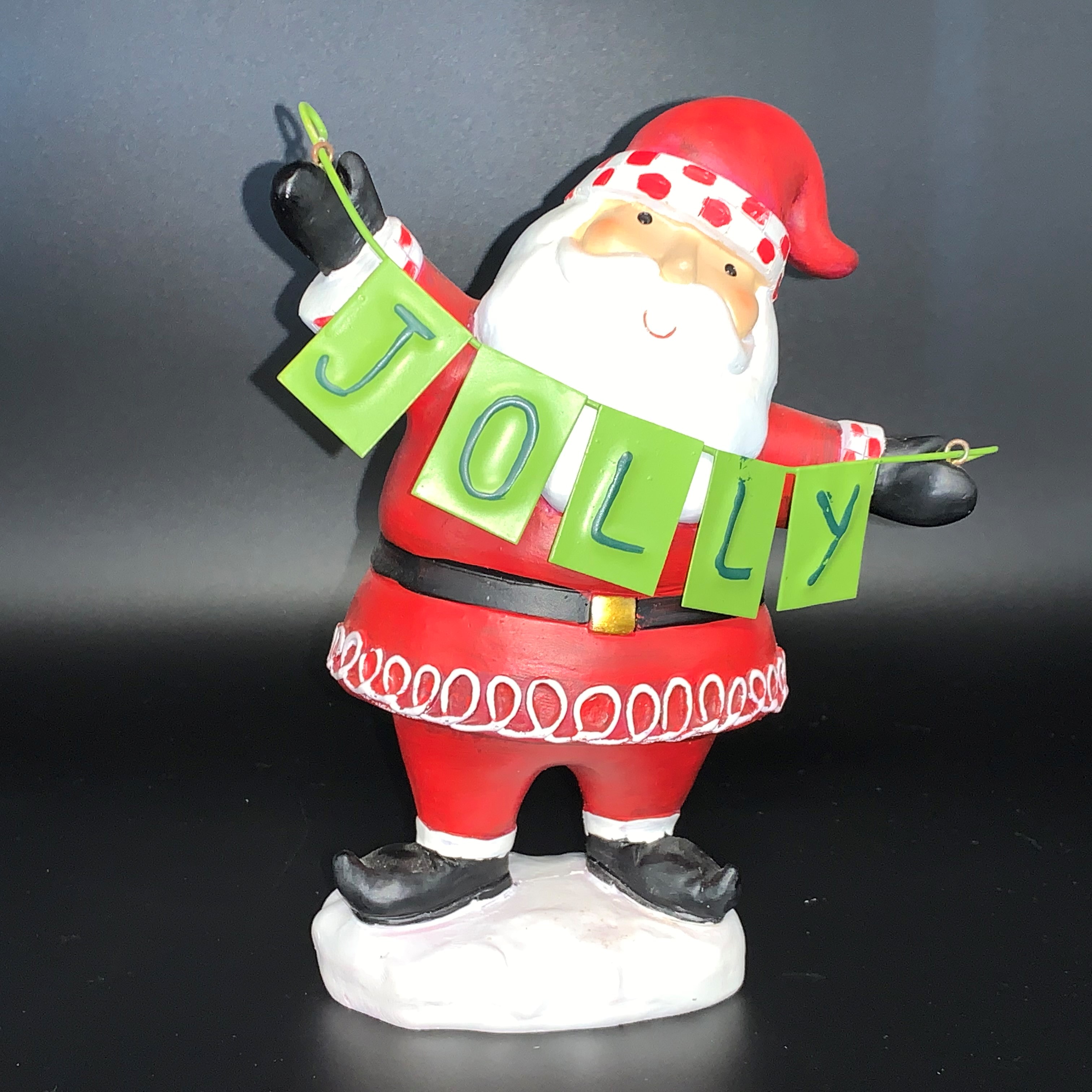 SANTA WITH BANNER